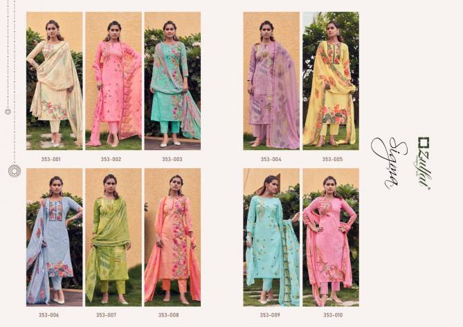 Zulfat Sigma Pure Cotton Casual Wear Printed Cotton Designer Dress Material Collection
